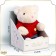 Soft toy "Little Friend", New Year's bear in a red sweater