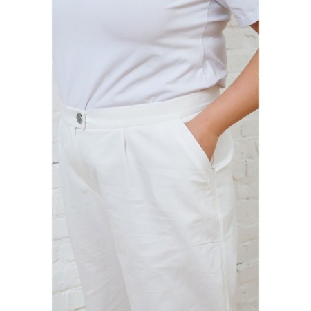 Female trousers, size 66, white color-6