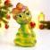 The piggy bank "Snake in Kokoshnik" Green Red, 23cm