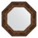 Mirror in a baguette frame, an aged tree with an ornament of 120 mm, 72.6x72.6 cm
