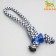 Cable toy "tails" with rings made of thermoplastic rubber, 36 cm, up to 140 g, mix