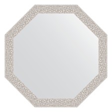Mirror in the baguette frame, chrome mosaic 46 mm, 53x53 cm
