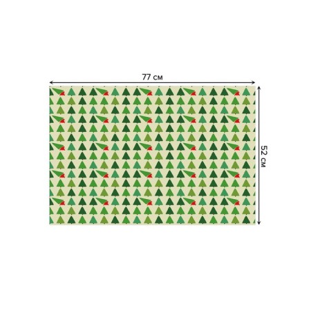 The bathroom rug "stole a Christmas tree", anti -slip, size 52x77 cm-1