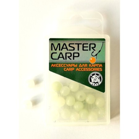 Bead, box, silicone, luminous, d = 6 mm, 20 pcs
