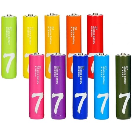 Battery alkalin Xiaomi zmi rainbow zi7, AAA, LR03-10BOX, 1.5 V, 10 pcs.