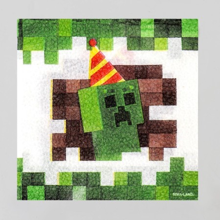 Paper napkins "Pixels", 24x24 cm, 20 pcs-1