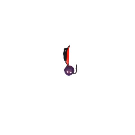 Mormyshka column black, red abdomen + ball 3d, weight 0.3 g-1