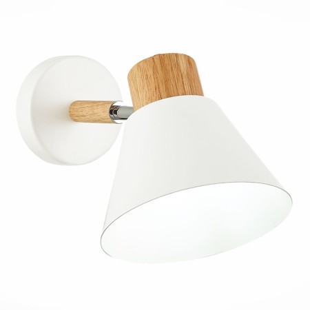 Wall lamp EVOLUCE. Sle103701-01. BUVE. 1x60 watts, E27, 16x18 cm, color light wood, white