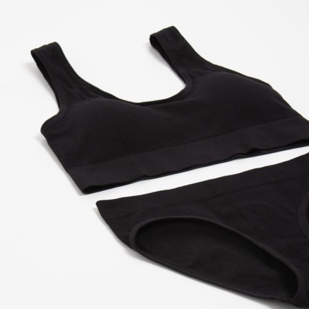 Female set (top, panties) Black color, size 42-44-6
