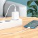 Network charger Hoco C104A, 1 Type-C, Type-C cable-Type-C, 1 m, white