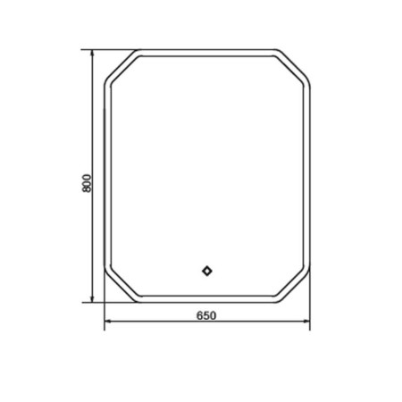 Comforty Kryus 65 mirror, LED ribbon, contactless sensor, 65x80 cm-1