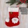 A toe for gifts "Pomoposhka" Santa Claus in a cap, 15x18 cm, white-red