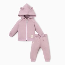 Costume: sweatshirt and pants crumb I, Basic Line, height 62-68 cm, pink color