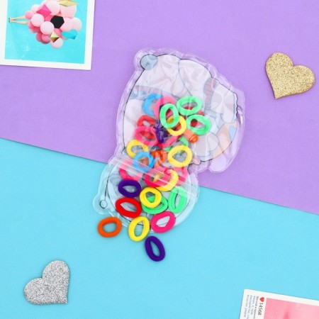 Hair gum "Fitulka" (set 30 pcs) beast-cosmonauts, 2 cm, mix-1