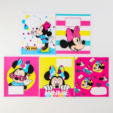Notebook in a ruler of 12 sheets, 5 types of mix, cover coated paper, Minnie Mouse-2