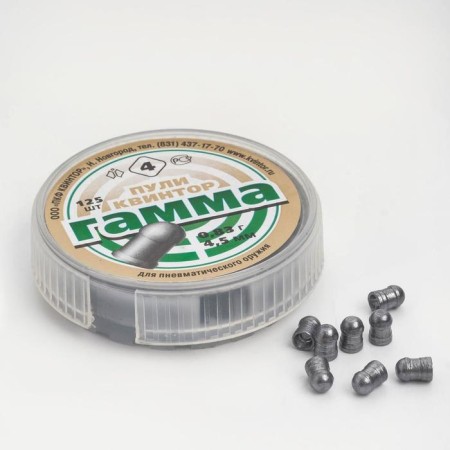 Bullets for pneumatics "Gamma" round -headed, feces. 4.5mm, 0.83g, 125pcs