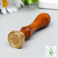 Printing for wax with a wooden handle 