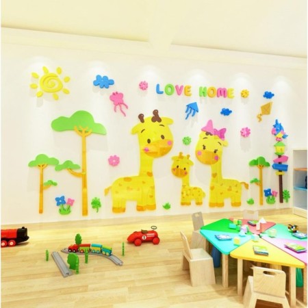 Interior stickers "giraffes", children's, decor on the wall, panel 150 x 75 cm