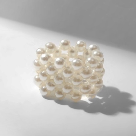 Ring of pearls "Tenderness", white color-5