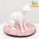 Animal sunbed "Bear in the Clouds", 40 x 40 x 10 cm, pink