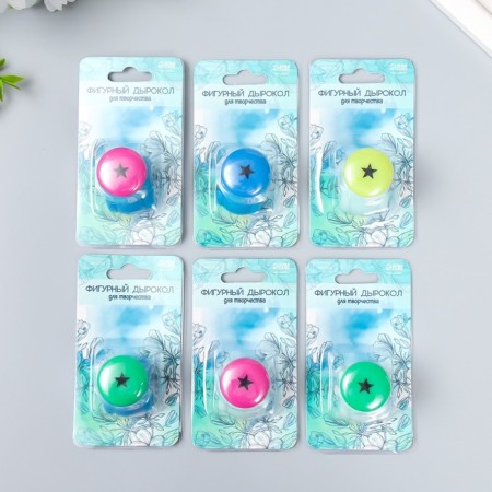 The hole -of -the -figable button "Star" d = 1 cm 4.3x4x3 cm mix-5