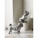 A set of figures "Bulldog", geometry, polystone, 34 cm, silver color