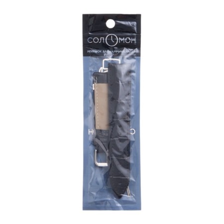 Solomon watch strap, 22 mm, genuine leather, L-20 cm, black-3