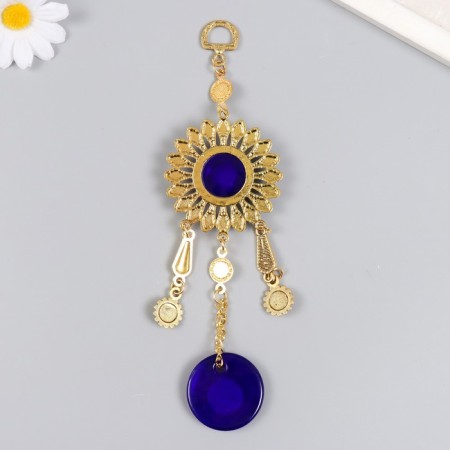 Suspension from the evil eye "Flower and Eye" gold 21 cm-2