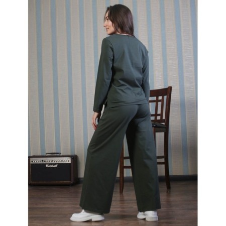 Trouser suit, size 52, khaki color-4