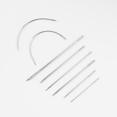 Sewing needles, for the skin, 7.3 / 6.8 / 6.2 / 6 / 5.9 / 5.4 / 4.3 / 3.7 cm, d = 2 /1 / 0.8 / 0.5 mm, 8 pcs-1