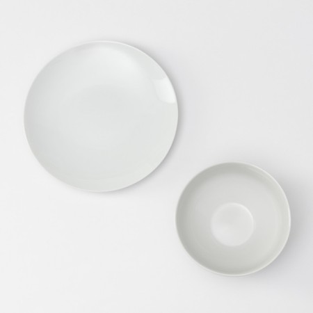 Set of porcelain dishes "Universal", white color, 18 objects: plate flat d = 20 cm, pyla 650 ml, mug 300 ml-3