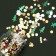 Sequins for decor, "New Year", golden/red/silver color
