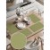 A set of napkins for setting the “olives” table, rectangular, rounded edges, size 30x46 cm, 4 pcs
