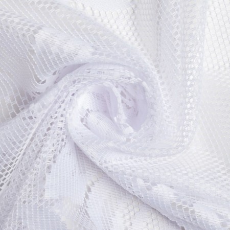 Tulle to the kitchen without curtain tape, 175x145 cm, white color, 100% polyester-3