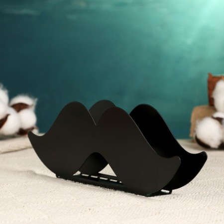 Napkin "mustache" 20x3cm, black-2