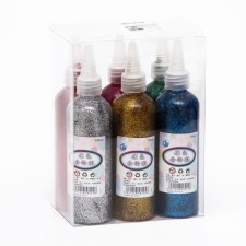 Cosmetic glitter of colored (adhesive) in the bottle 