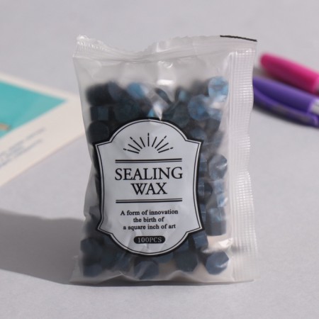 Wax in granules "blue" pearl set of 100 capsules-7