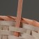 Set of wicker baskets, D16x10/31 cm, D19x11x33 cm, d21x12x35 cm, 3 pcs, peach, bamboo