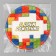 Disposable paper plate "Happy Birthday" Cubes, 18 cm