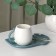 Tea couple ceramic "elephant", 2 items: a mug with a spoon of 220 ml, a saucer 19 × 12.5 cm