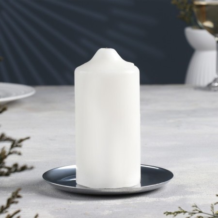 Cup "Cup 140" metal per candle, 14x14 cm, chrome
