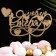 Topper give beautifully "I love you" on a suspension, golden