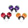 Carnival rim "pumpkins", color mix