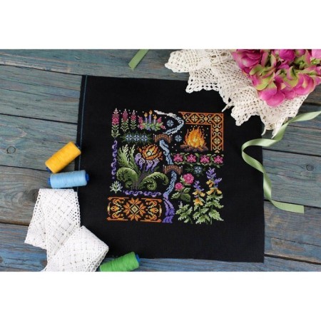 Embroidery set "Sempler. Night on Ivan Kupala »19 × 19 cm-1