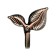 Hook for curtains ks009, one -rod, color copper