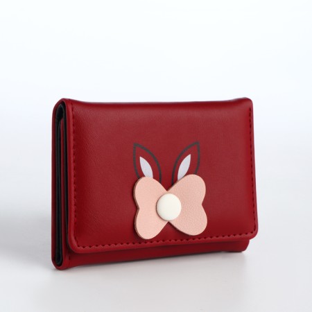 Wurse children's wallet on the button, red color