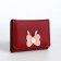 Wurse children's wallet on the button, red color