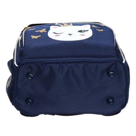 School standard, 33 x 25 x 13 cm, Grizzly, + bag for shoes, plush, blue-6