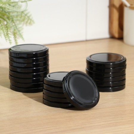 A set of conservation covers “Night”, TO-66 mm, metal, 20 pcs, black color black-4