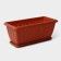 Balcony box for flowers with a felicia tray, 40 cm, terracotta color